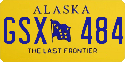 AK license plate GSX484