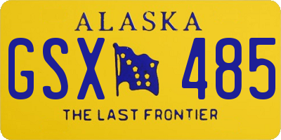 AK license plate GSX485