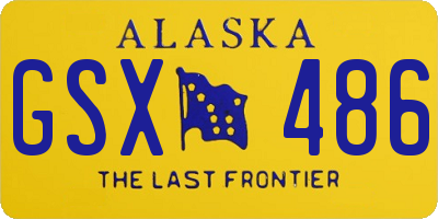 AK license plate GSX486