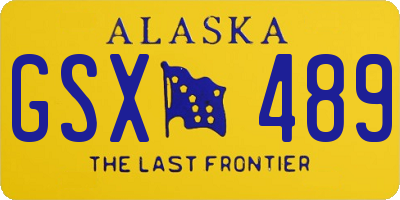 AK license plate GSX489