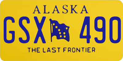 AK license plate GSX490