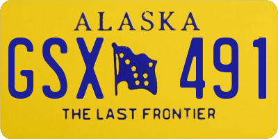 AK license plate GSX491