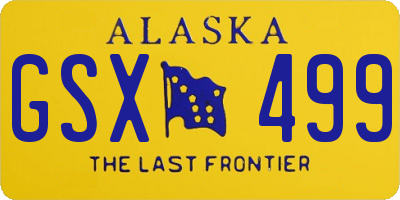 AK license plate GSX499