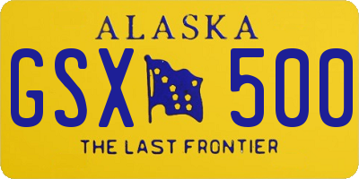 AK license plate GSX500