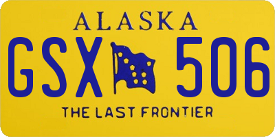 AK license plate GSX506