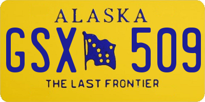 AK license plate GSX509