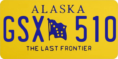 AK license plate GSX510