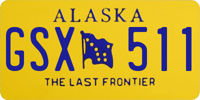 AK license plate GSX511