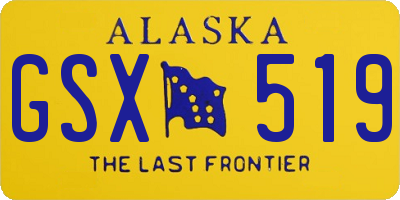 AK license plate GSX519