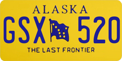 AK license plate GSX520