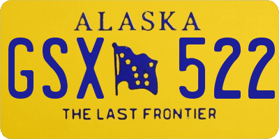 AK license plate GSX522