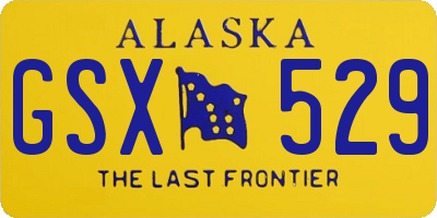 AK license plate GSX529