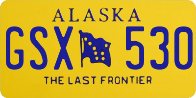 AK license plate GSX530