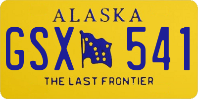 AK license plate GSX541