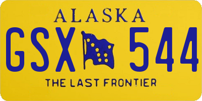 AK license plate GSX544