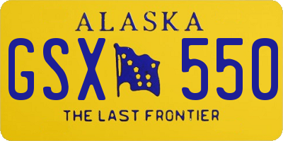 AK license plate GSX550