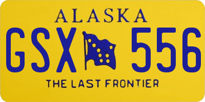 AK license plate GSX556