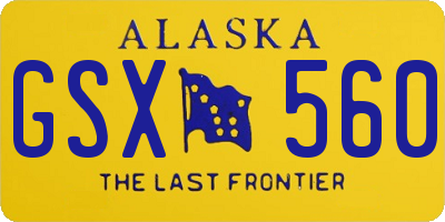 AK license plate GSX560