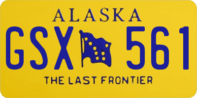 AK license plate GSX561