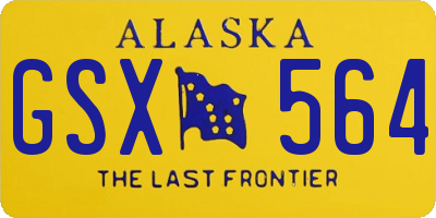 AK license plate GSX564