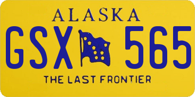 AK license plate GSX565