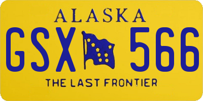 AK license plate GSX566