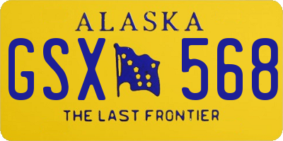 AK license plate GSX568