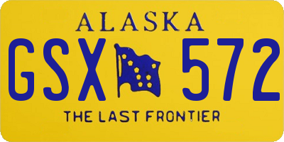 AK license plate GSX572