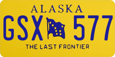 AK license plate GSX577