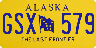 AK license plate GSX579