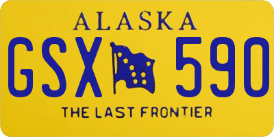 AK license plate GSX590