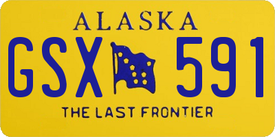 AK license plate GSX591