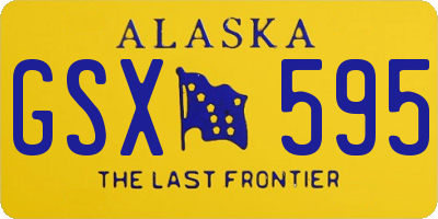 AK license plate GSX595