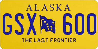 AK license plate GSX600