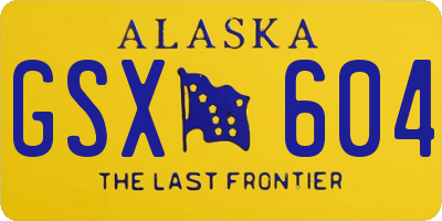 AK license plate GSX604