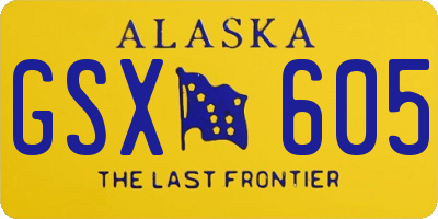 AK license plate GSX605