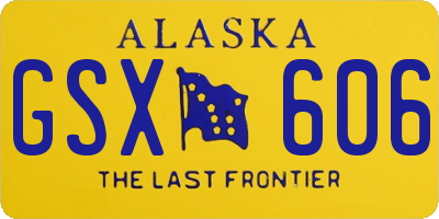 AK license plate GSX606