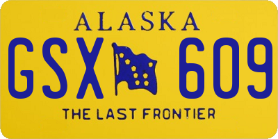 AK license plate GSX609