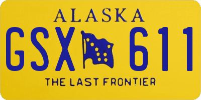 AK license plate GSX611