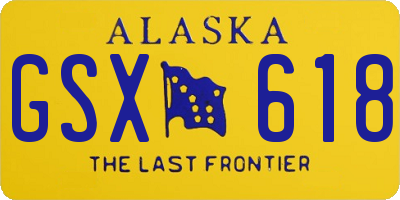 AK license plate GSX618