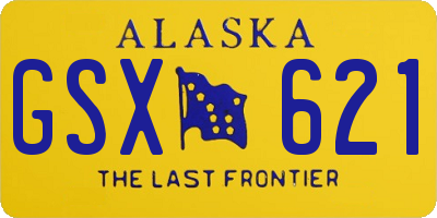 AK license plate GSX621