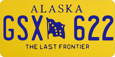 AK license plate GSX622