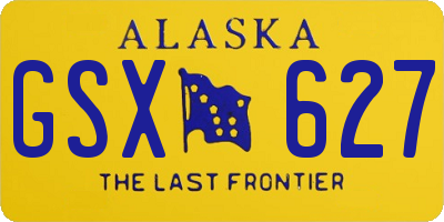 AK license plate GSX627