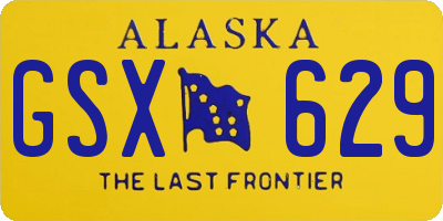 AK license plate GSX629