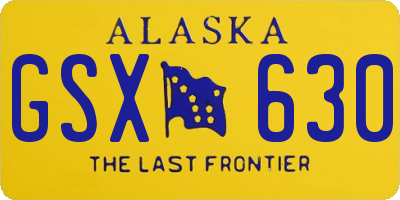 AK license plate GSX630