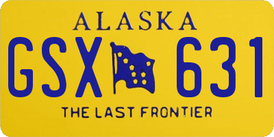 AK license plate GSX631