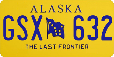 AK license plate GSX632