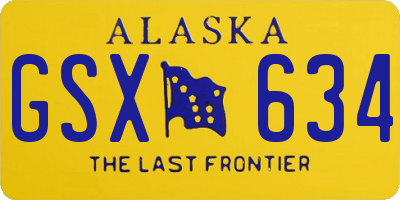 AK license plate GSX634