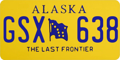 AK license plate GSX638
