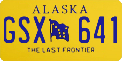 AK license plate GSX641